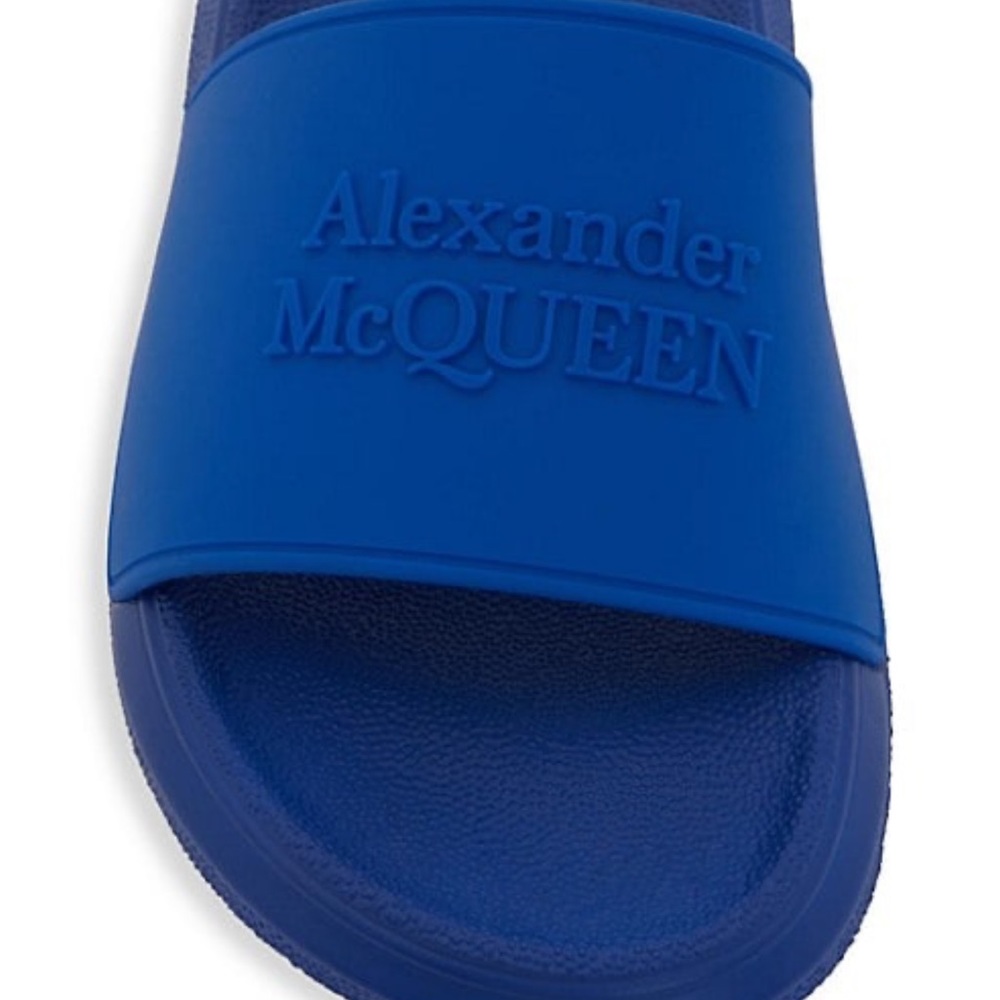 Brand New—-Alexander McQueen blue slides